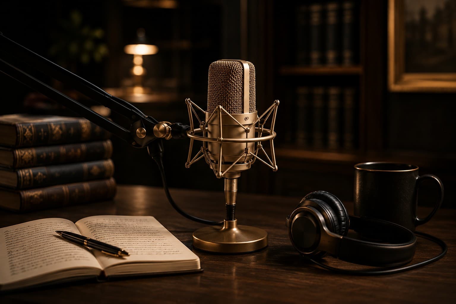 Micrófono de estudio para el podcast de Álvaro González Díaz